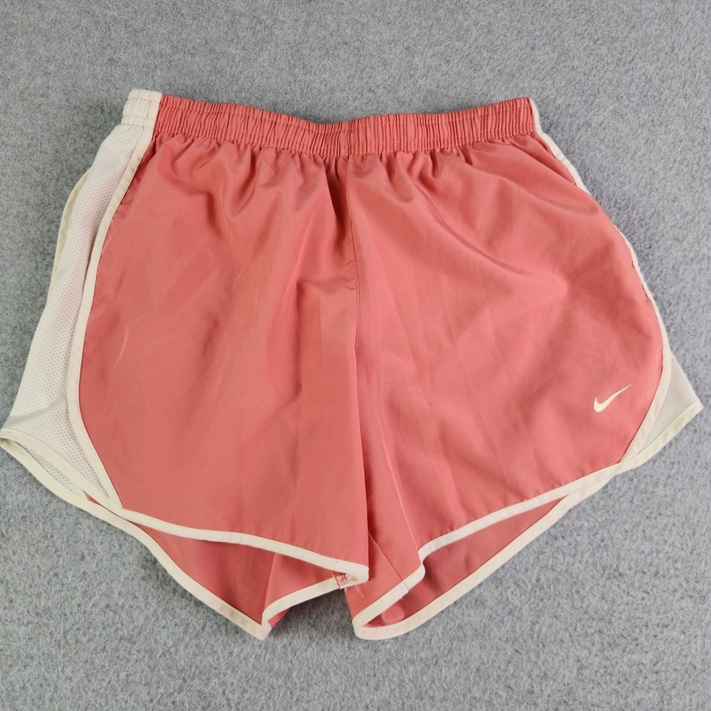 Nike Running Shorts Girls XL Coral White Dri-FIT Tempo Side Mesh Dolphin Hem